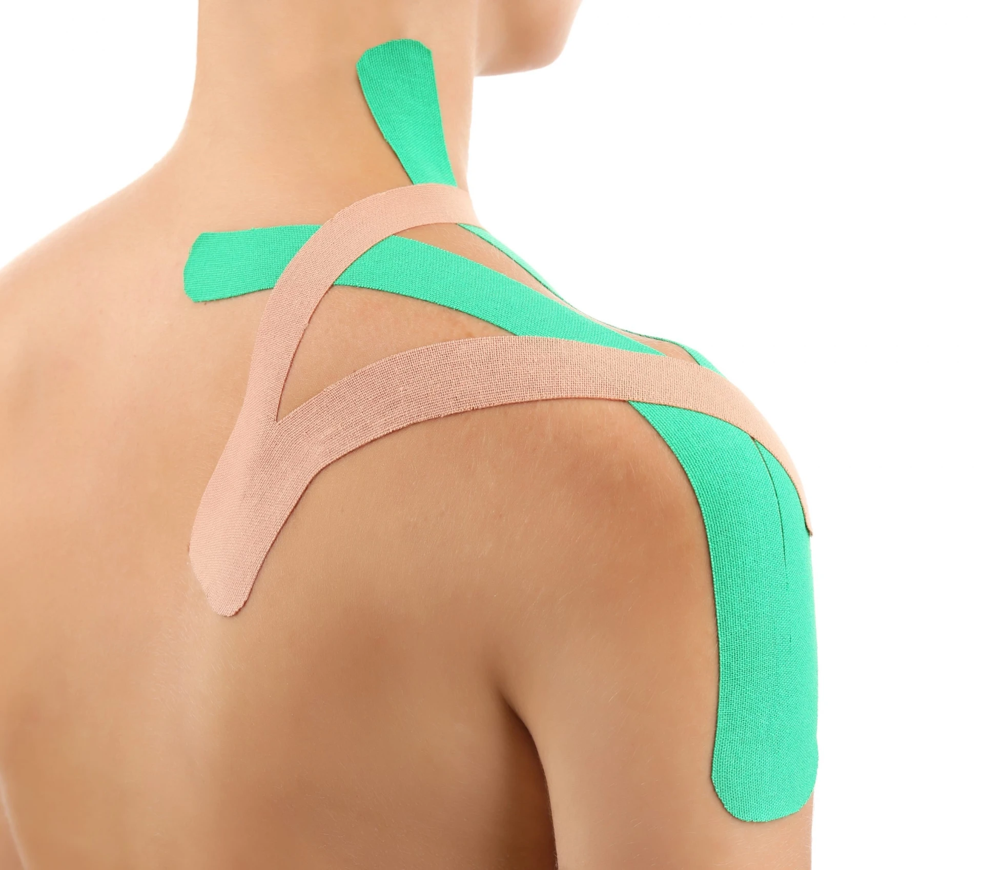 Kinesiology tape applied to support movement